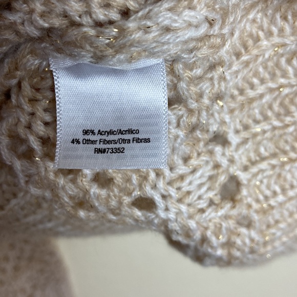 a.n.a. Large lace like Gold & Light Brown Sweater - Picture 7 of 8